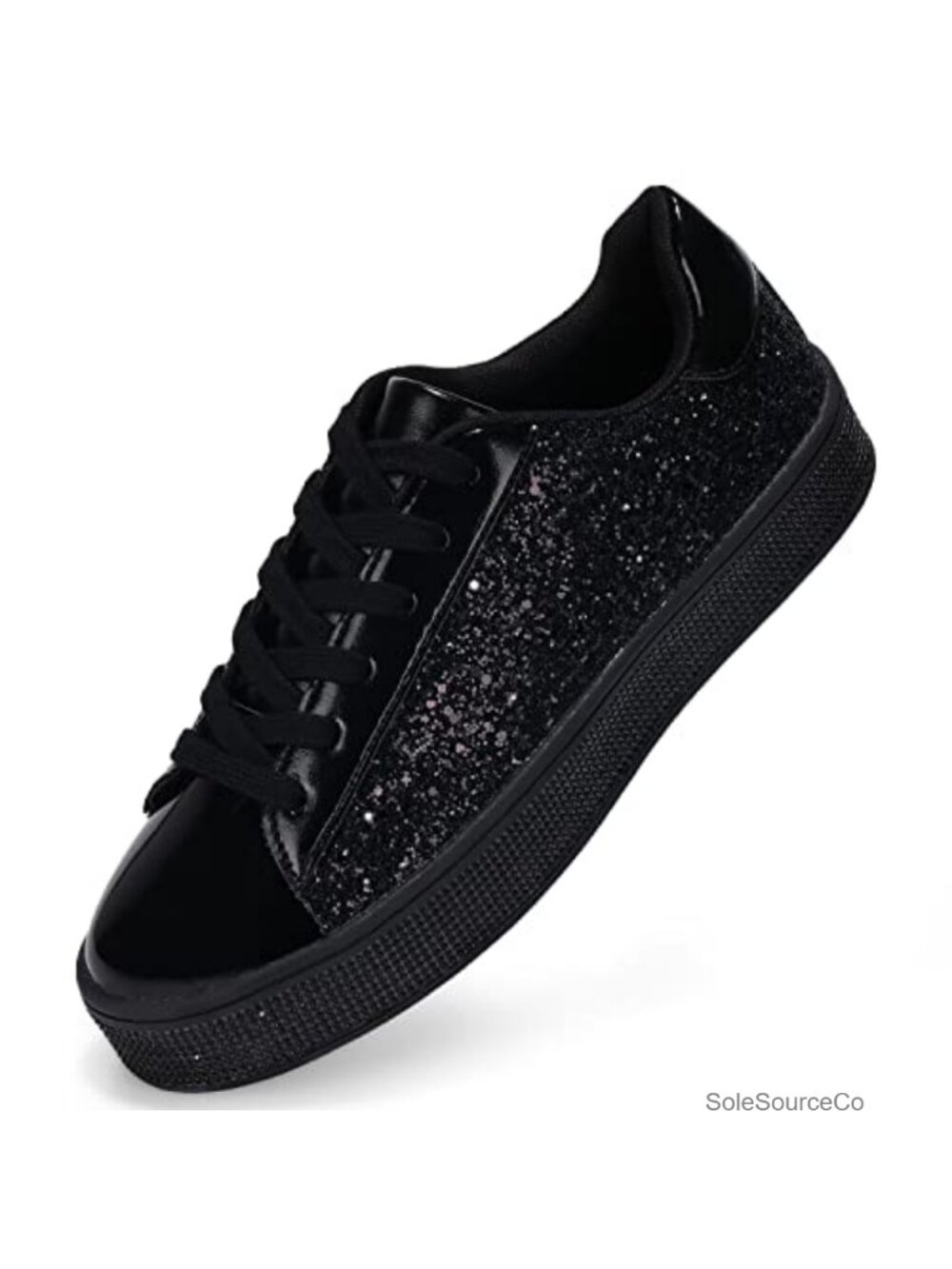 Glitter Lace-Up Wedding Sneakers Rhinestone Bling Bridal Tennis Shoes